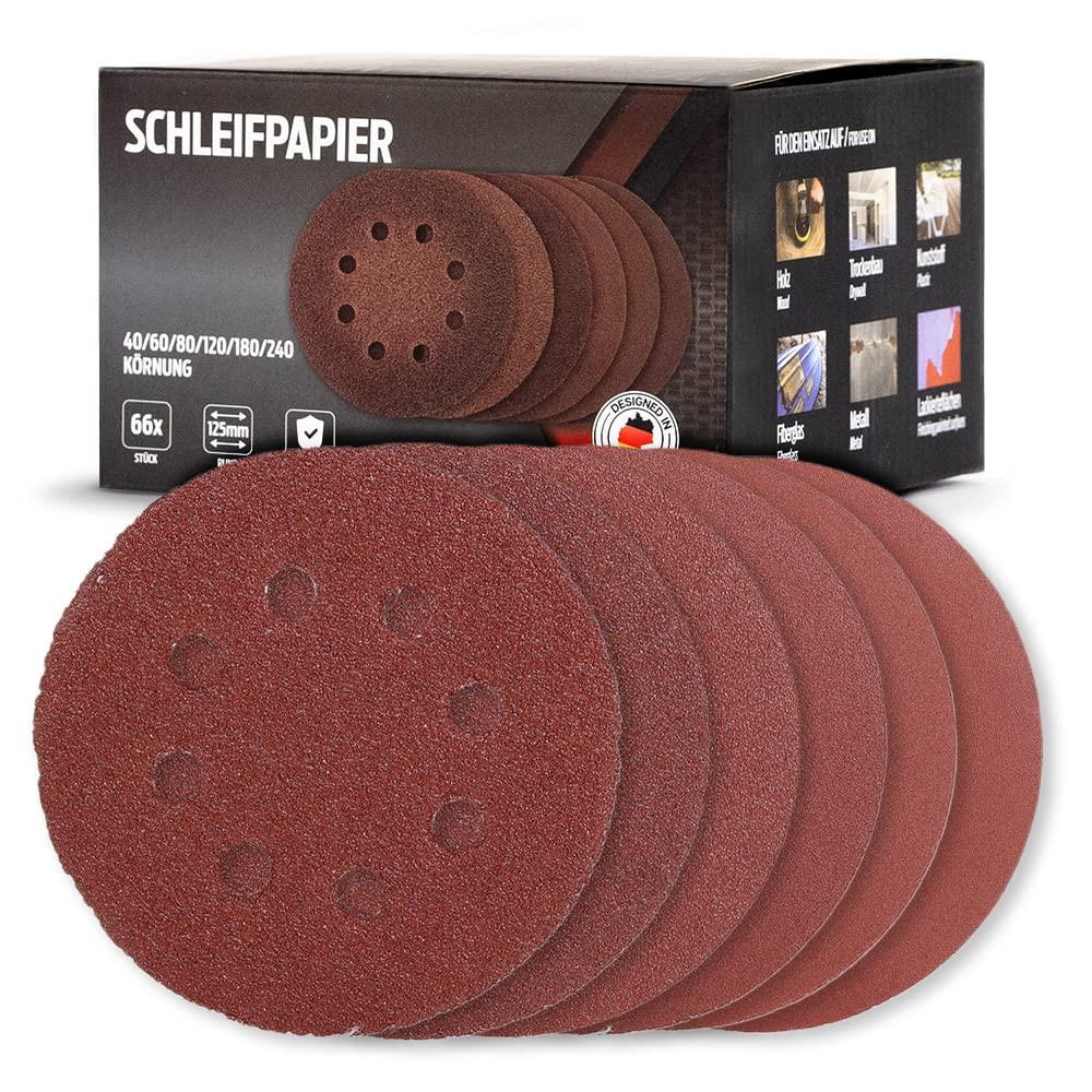 SCHLEIFPAPIER rund 66 Stück - Rostfarben, Kunststoff (125/125/12cm) - bestTools