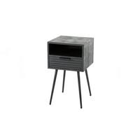 NACHTTISCH MIENA Holz Mango - Schwarz, Holz (35/60/35cm) - KAWOLA