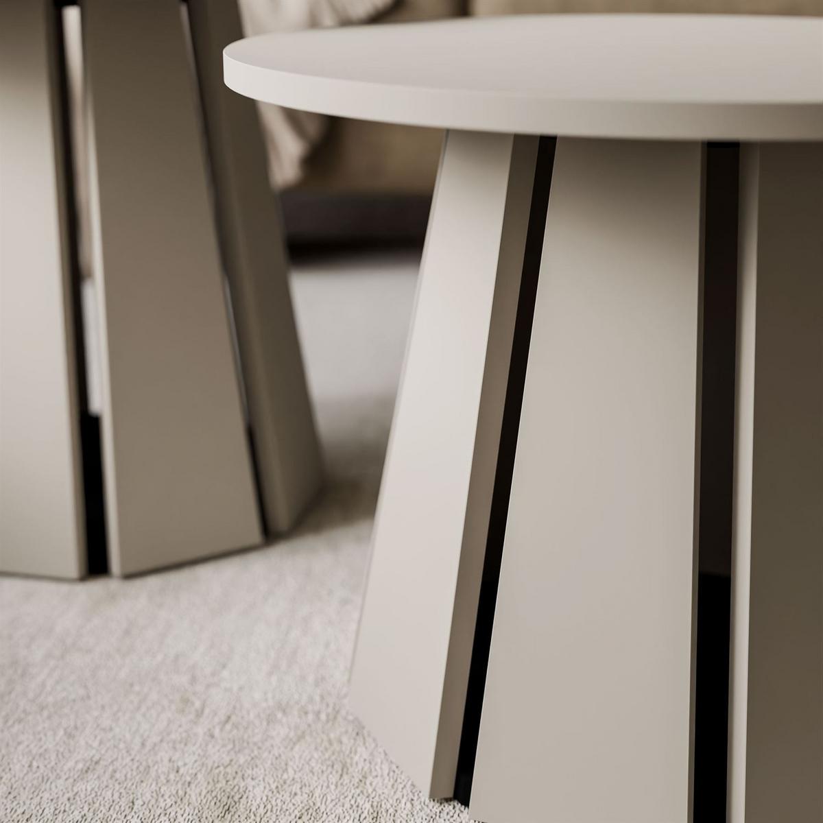 COUCHTISCHSET SILVA 2in1, Kaschmir - Kaschmir, Holzwerkstoff (67/67/51cm) - Lookway