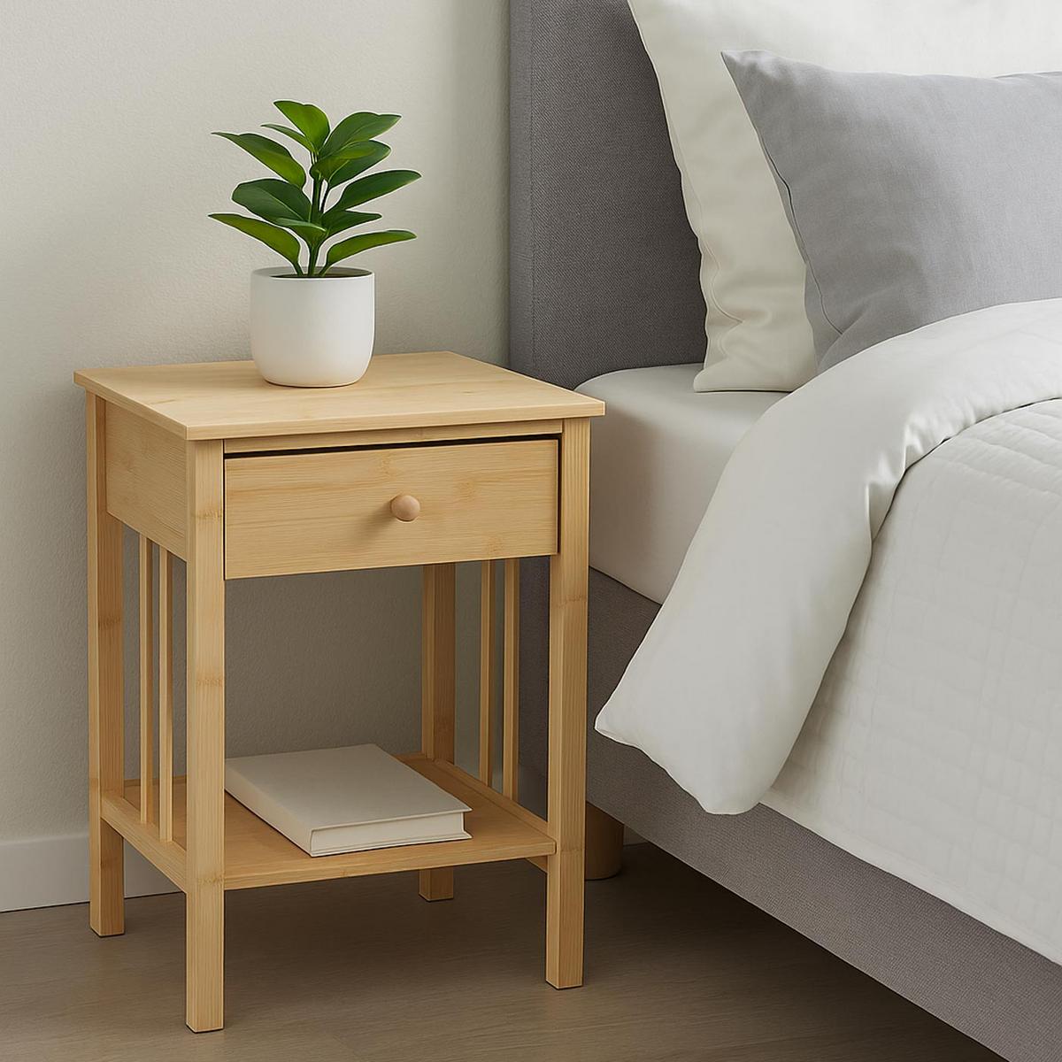 NACHTTISCH rechteckig Beige - Beige, Holz (40/55/30cm) - MCW
