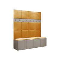 GARDEROBEN-SET Orion V - Kaschmir/Orange, Holzwerkstoff/Kunststoff (168/186/46cm) - MIRJAN24
