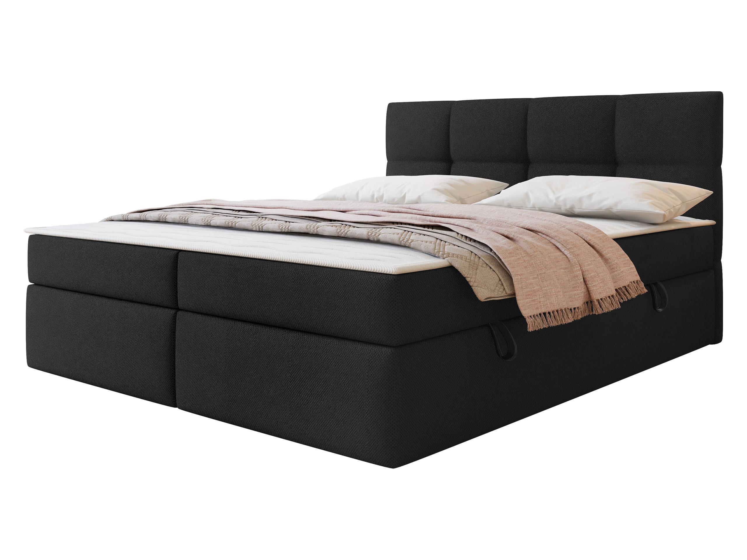 BOXBETT Figaro - H3 - Schwarz, Holz/Textil (180/200cm) - MIRJAN24
