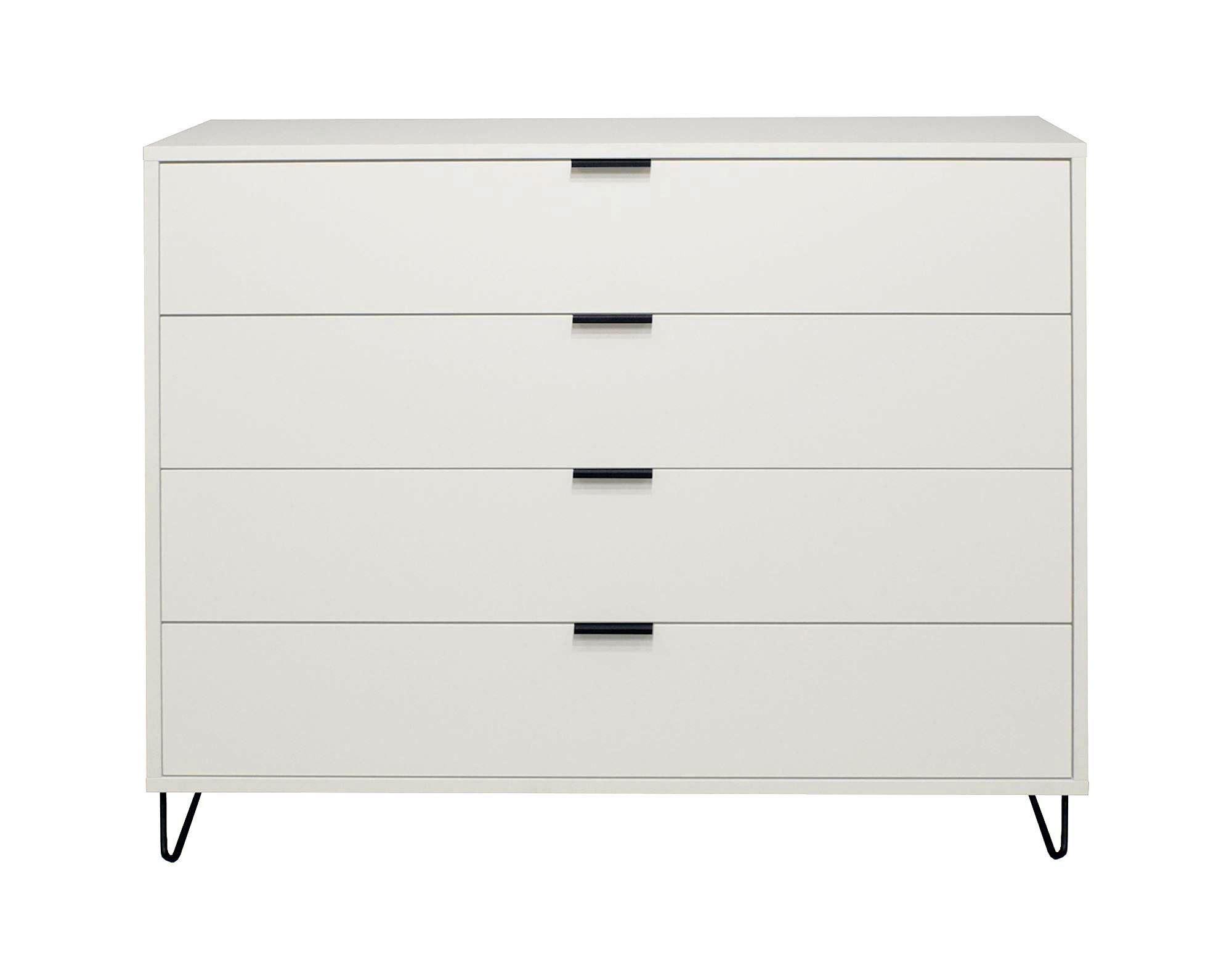 KOMMODE Erna 119x45x102 Kreidegrau matt Lack - Hellgrau, Holzwerkstoff (119/102/45cm) - 58aufmkessel