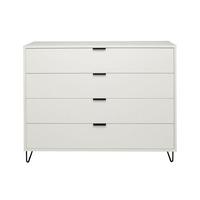 KOMMODE Erna 119x45x102 Kreidegrau matt Lack - Hellgrau, Holzwerkstoff (119/102/45cm) - 58aufmkessel