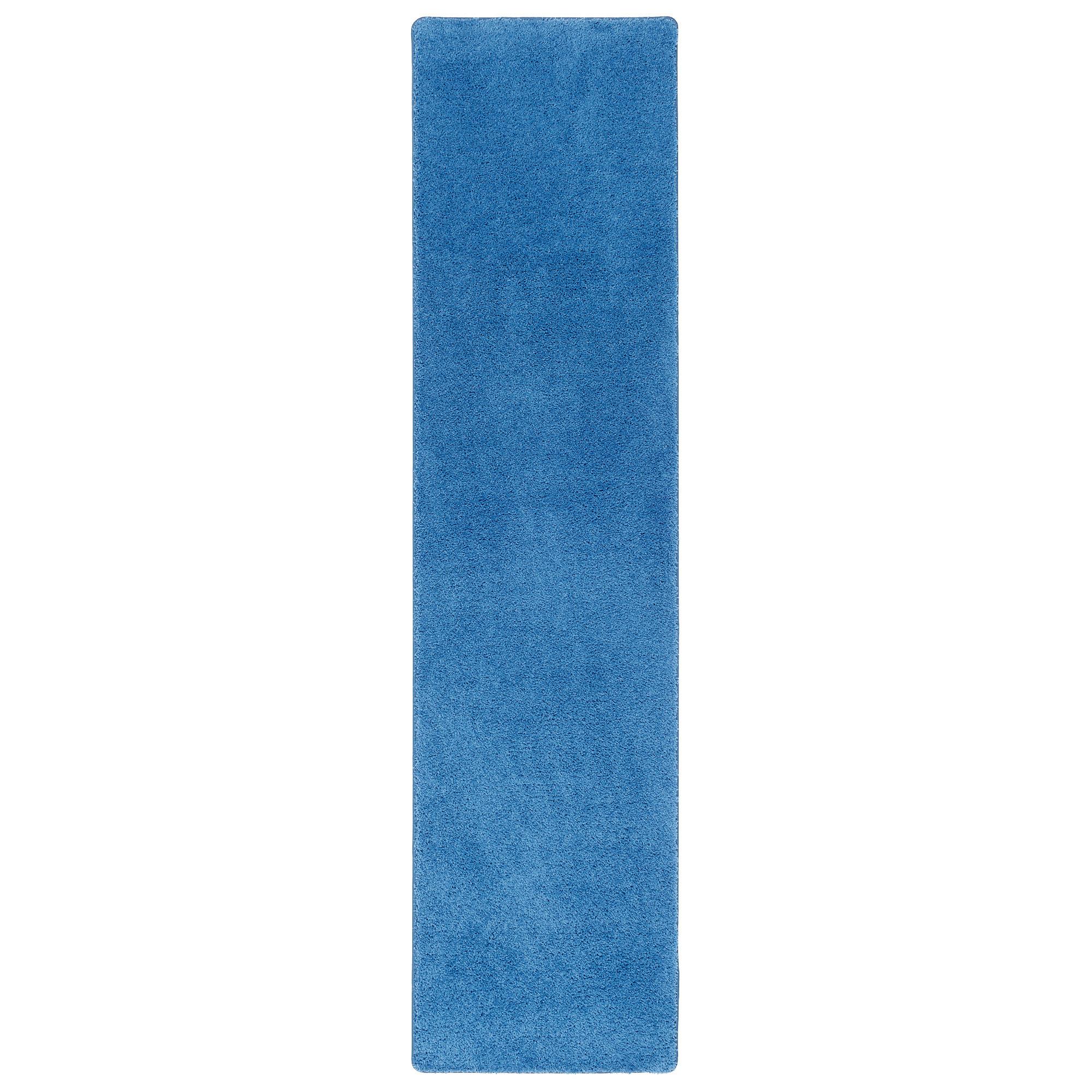HOCHFLOR SHAGGY LÄUFER TEPPICH PALACE - Blau, Textil (80/160cm) - Snapstyle