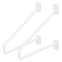 REGALHALTERUNG 2er Set - Weiß, Metall (18/2.3/22cm) - ML-DESIGN