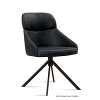 ESSZIMMERSTUHL (2er-Set) Deanna 52x82x63 Schwarz/Anthrazit - Anthrazit/Schwarz, Kunststoff (63/82/52cm) - 58aufmkessel