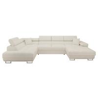 WOHNLANDSCHAFT Torezio Bis, Seite: Links - Ecru, Holz/Textil (346/90/203cm) - MIRJAN24