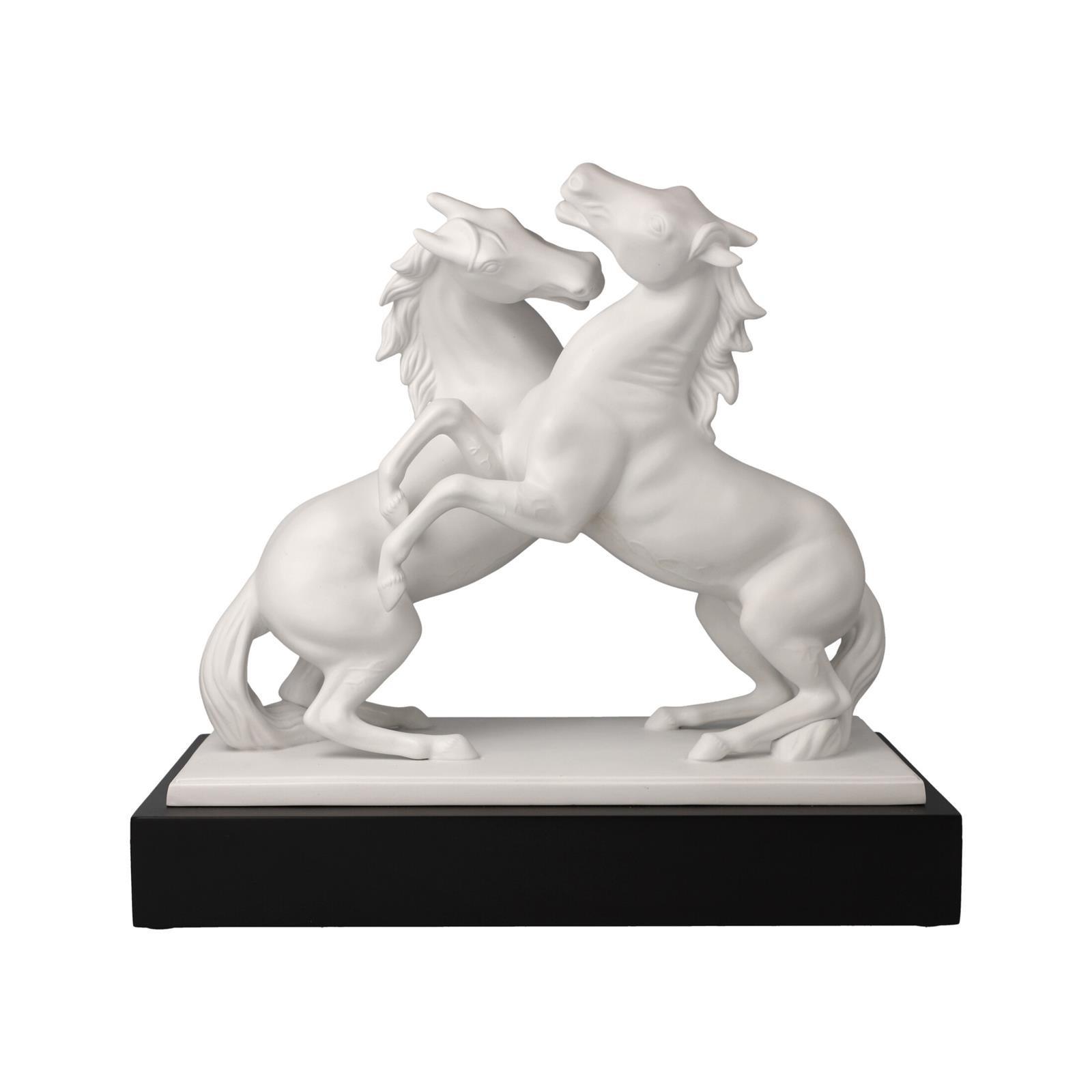 DEKOFIGUR PFERDE ARTISTE ER ALEGRIA Studio 8 Chevaux weiß 32 cm - Weiß, Keramik (16.5/29/32cm) - Goebel
