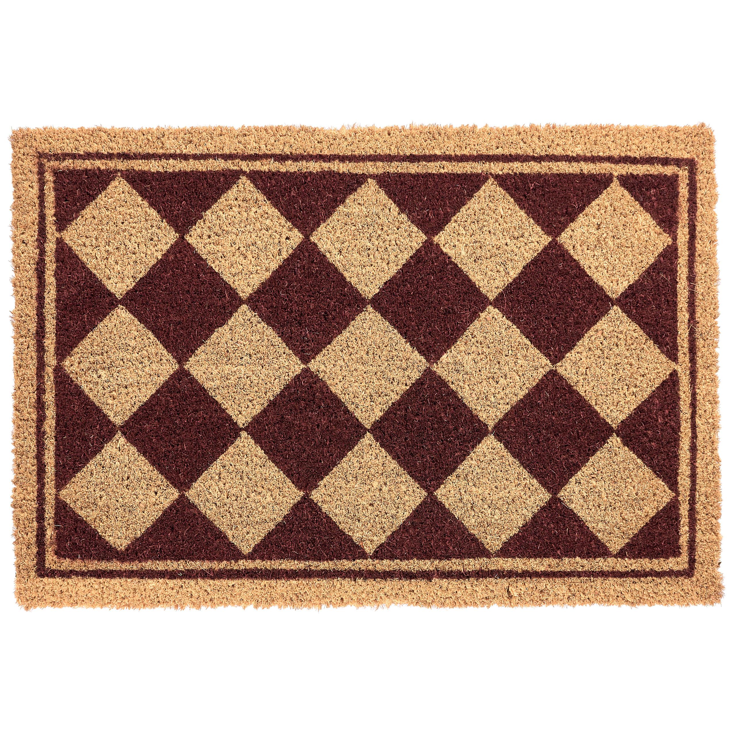 FUSSMATTE Beige/Braun 40/60 cm Kokosfasern Cardona - Beige, Textil (40/60cm) - Beliani