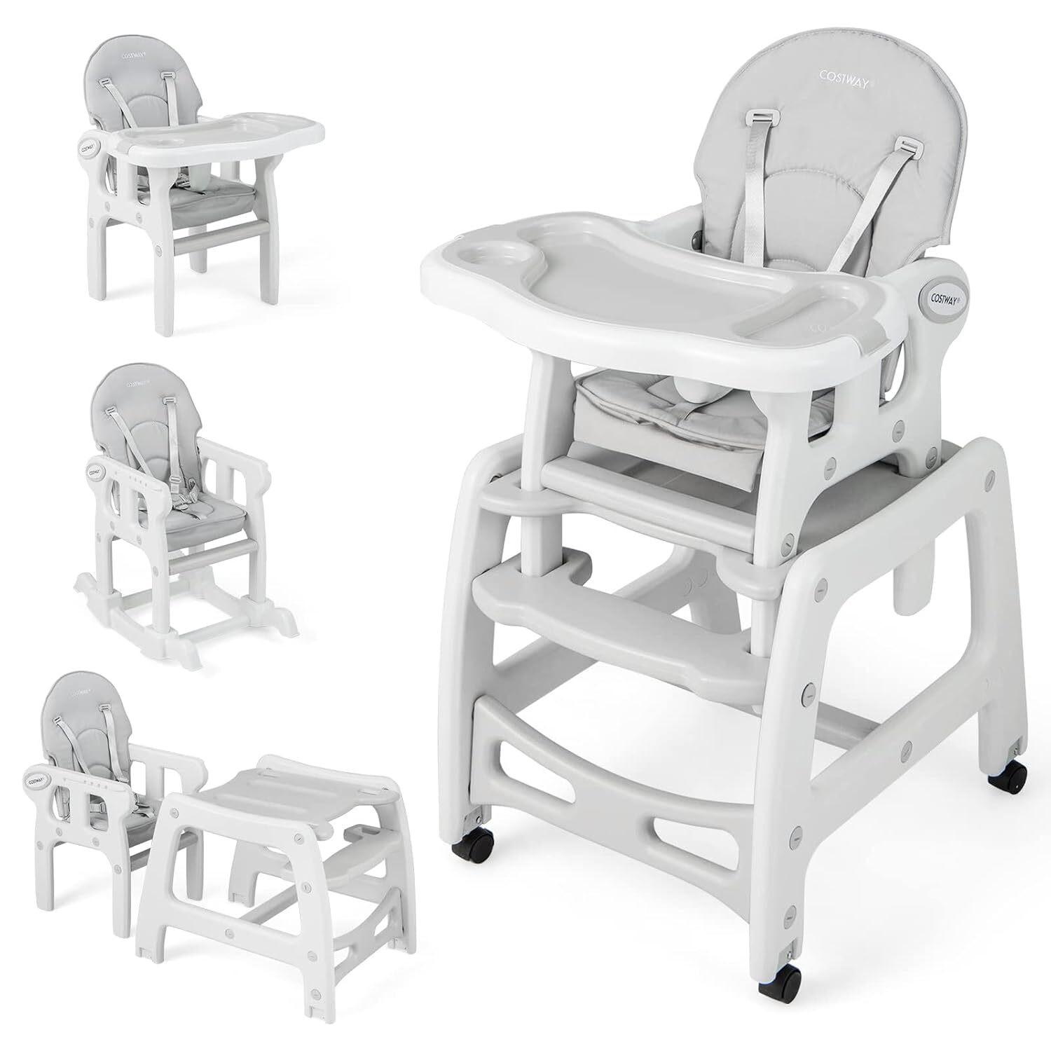 BABYHOCHSTUHL Grau - Grau, Kunststoff (62/104/51cm) - COSTWAY