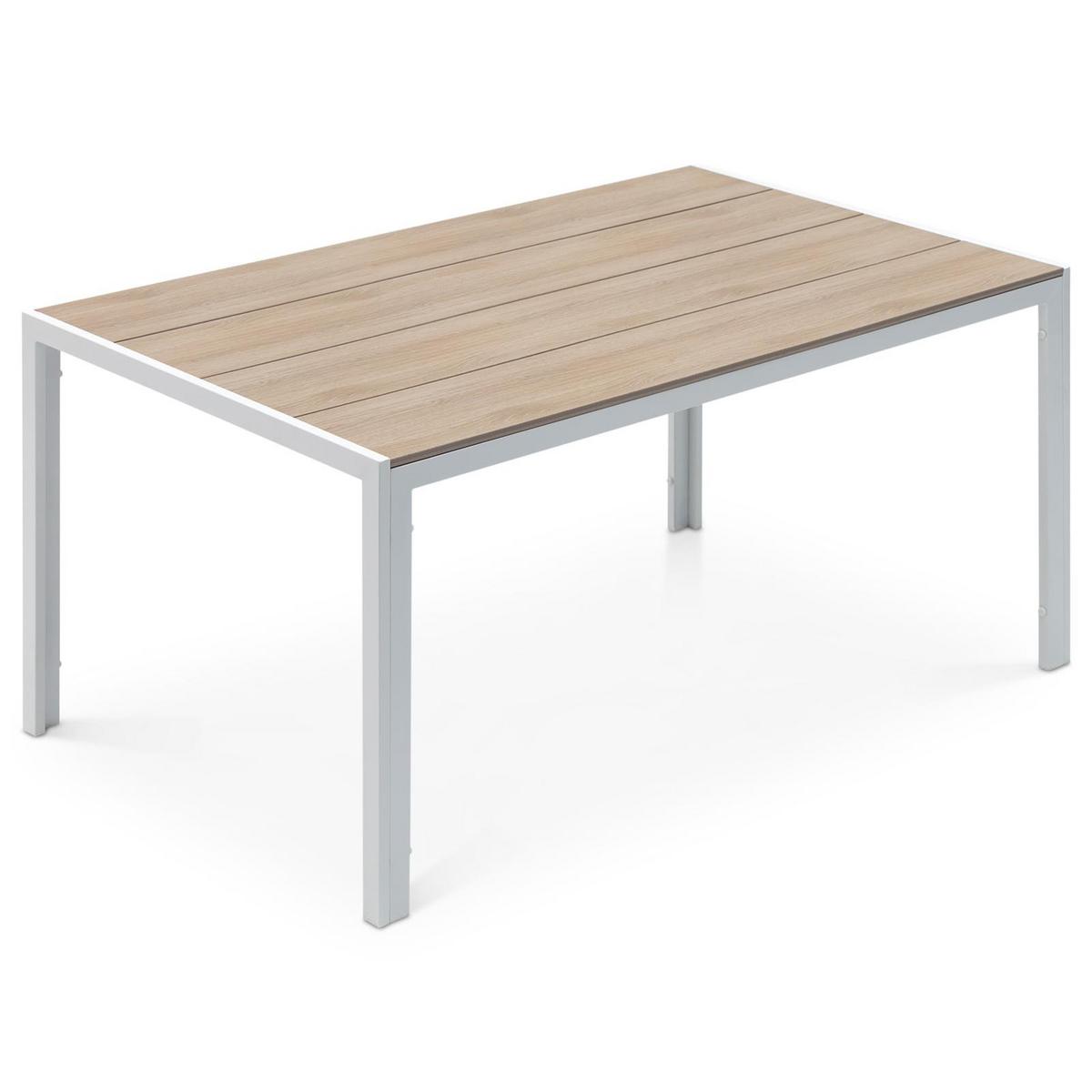 GARTENTISCH MONDELLO weiß - Weiß, Metall (90/150/73cm) - IDIMEX