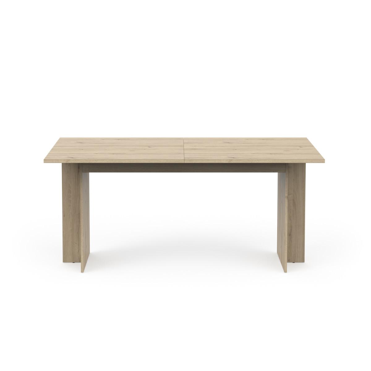 TISCH ausziehbar von 165,6 bis 200 cm in dunkler königlicher Eichenoptik 165,6/90/73,7 cm - Eschefarben, Holzwerkstoff (85.3/90/73.7cm) - Calicosy