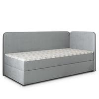 BOXBETT GINA 90x200 cm mit Matratze und Topper, H2+H3 - Hellgrau - Hellgrau, Holz (90/200cm) - MASSENO