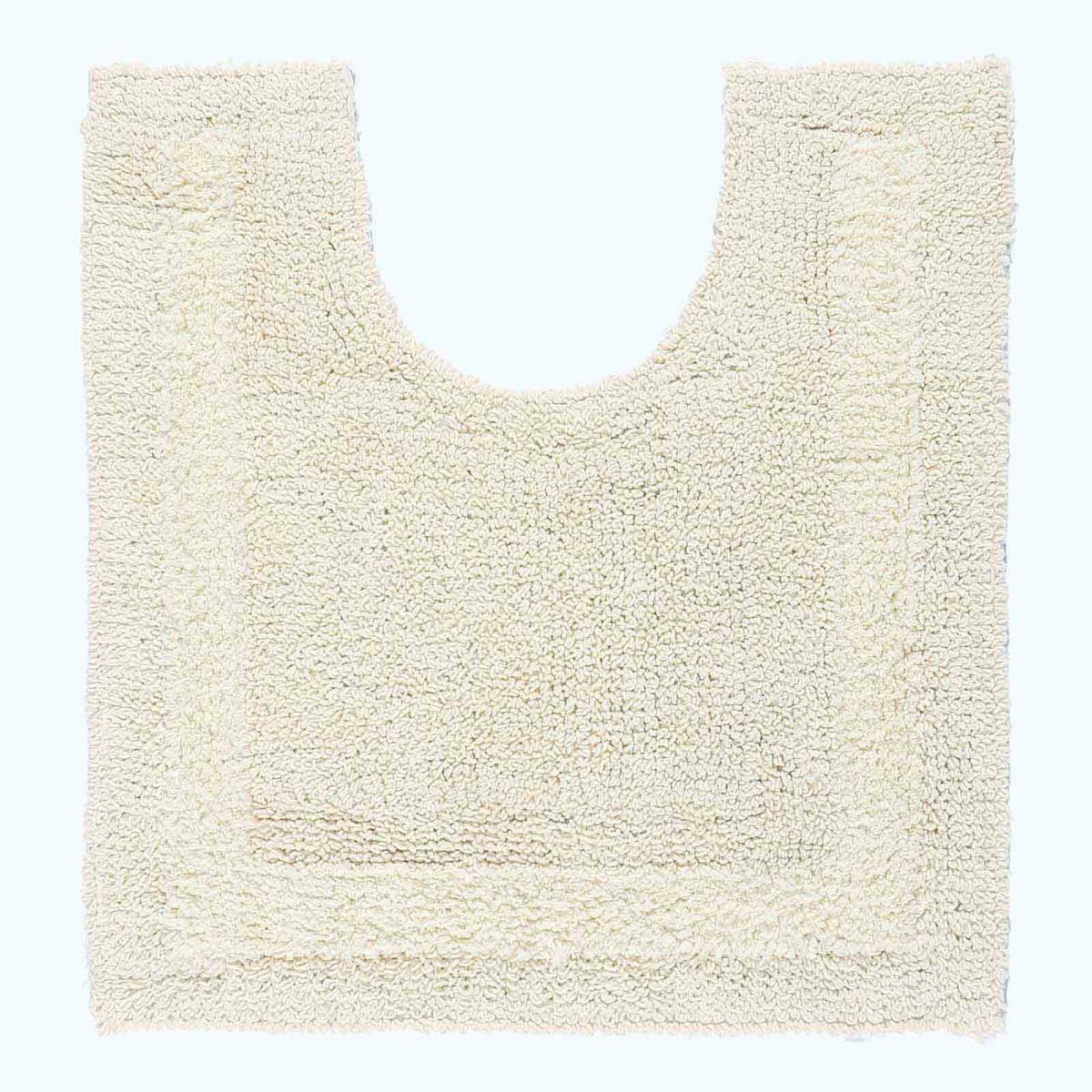 BADGARNITUR 2-teilig, Badematte & WC-Vorleger, wendbar - Creme, Textil (50/80cm) - Homescapes