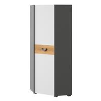 DREHTÜRENSCHRANK ARCADA 73/189,5/73cm 2-türig Eichefarben - Eichefarben/Weiß, Holzwerkstoff (73/189.5/73cm) - MASSENO