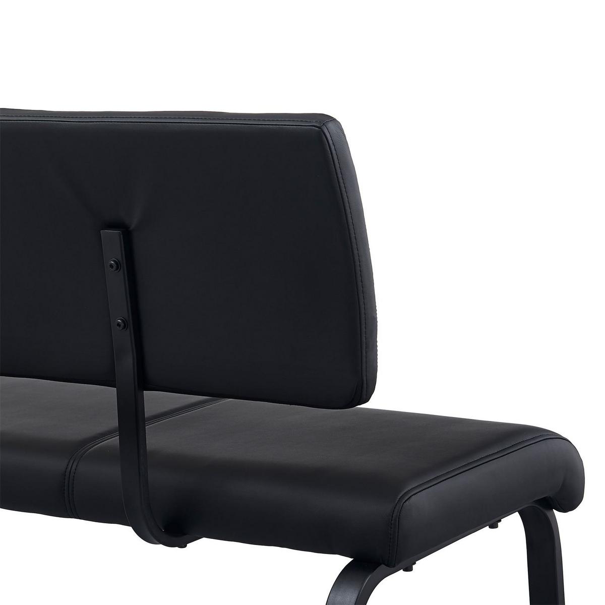 ESSZIMMERBANK VILAS schwarz - Schwarz, Textil/Metall (136/89/59cm) - IDIMEX