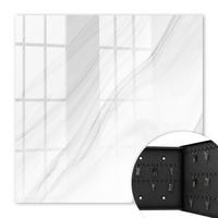 SCHLÜSSELBOX Schwarz 30x30 cm- Türöffnung nach rechts - Wellen der Eleganz - Weiß, Metall (30/30/5cm) - TULUP