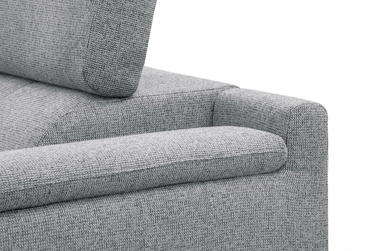 ECKSOFA FIERO 5-Sitzer, silberfarben - Silberfarben/Schwarz, Holzwerkstoff/Textil (158/269cm) - Wozimo