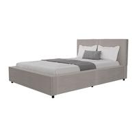 POLSTERBETT Salerno Cord taupe 140x200 cm - Taupe, Textil (140/200cm) - Juskys