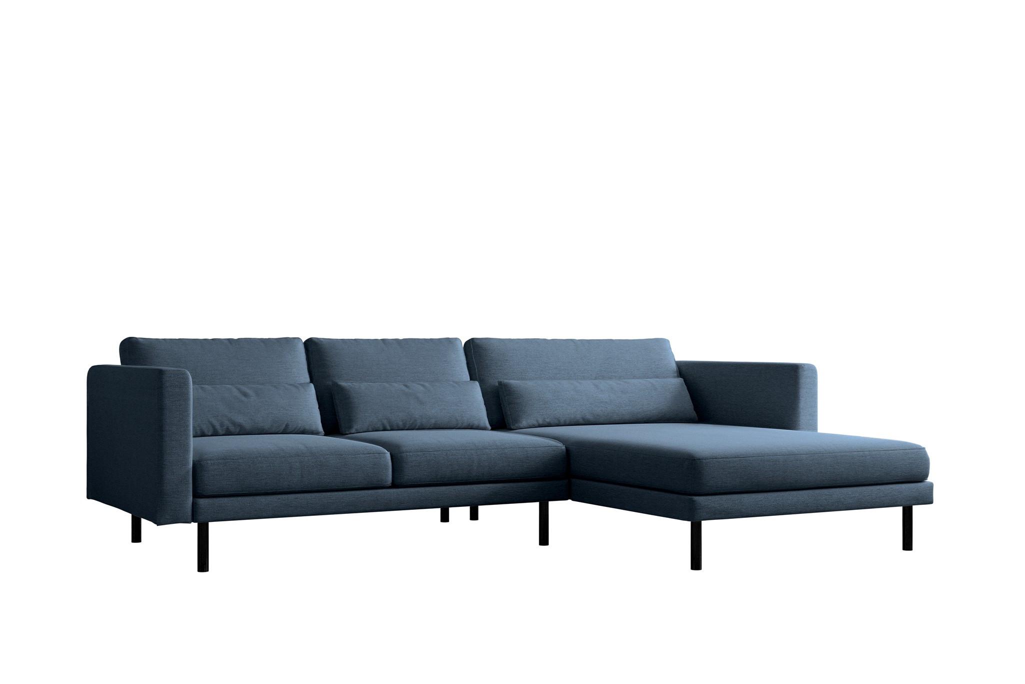 ECKSOFA Agada In Verita - Dunkelblau, Holzwerkstoff/Textil (281/174cm) - Fun Möbel