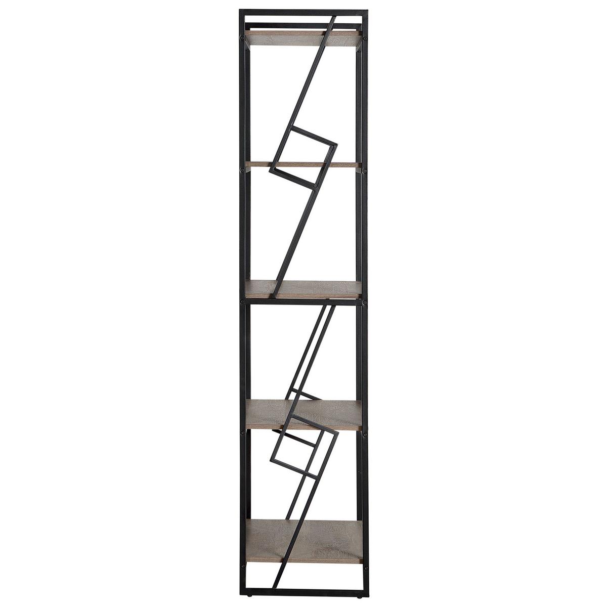 REGAL 5 Fächer Forres - Dunkelbraun, Holzwerkstoff (64/184/40cm) - Beliani