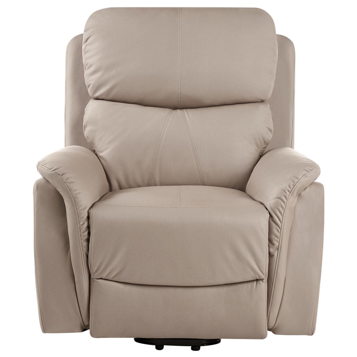 ELEKTRISCHER-FERNSEHSESSEL mit Massagefunktion Stoff Taupe Glorie - Taupe, Textil (85/82/85cm) - Beliani