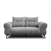 SOFA SALVINI 2-Sitzer, grau - Schwarz/Grau, Holzwerkstoff/Textil (176/88/99cm) - Wozimo