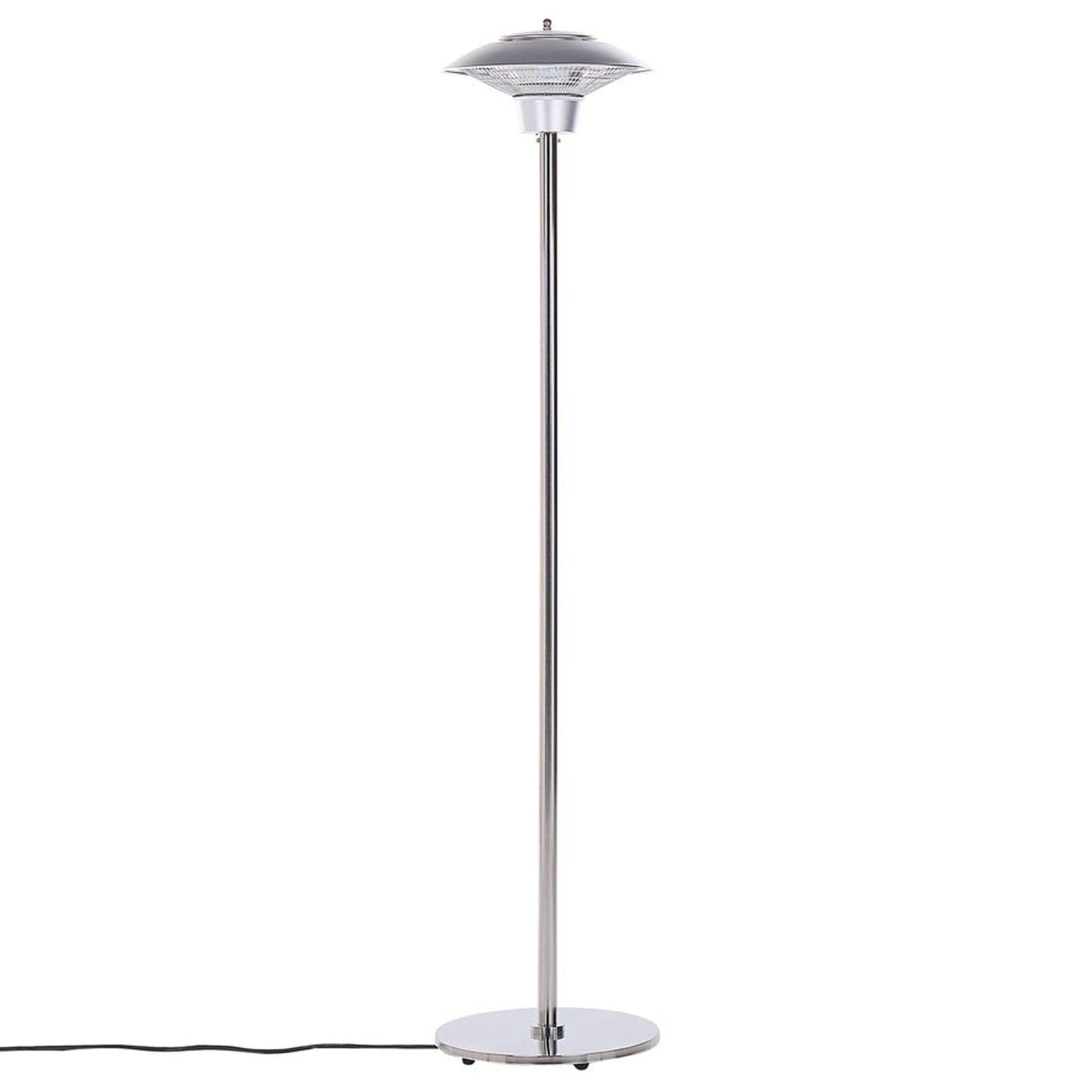 TERRASSENSTRAHLER Silber Askja - Silberfarben, Metall (45/205/45cm) - Beliani