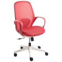 BÜROSTUHL Rot Foama - Rot/Schwarz, Textil (70/94/70cm) - Beliani