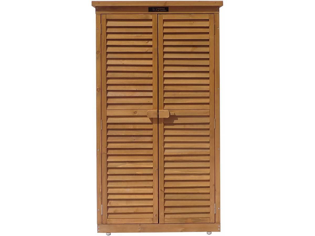 GARTENSCHRANK - GARTENTRUHE space Braun - Braun, Holz (38/148/87cm) - Habitat Garten
