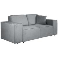 2-SITZER SOFA Pedro ohne Schlaffunktion hellgrau - Hellgrau/Schwarz, Textil (185/75/88cm) - Beautysofa