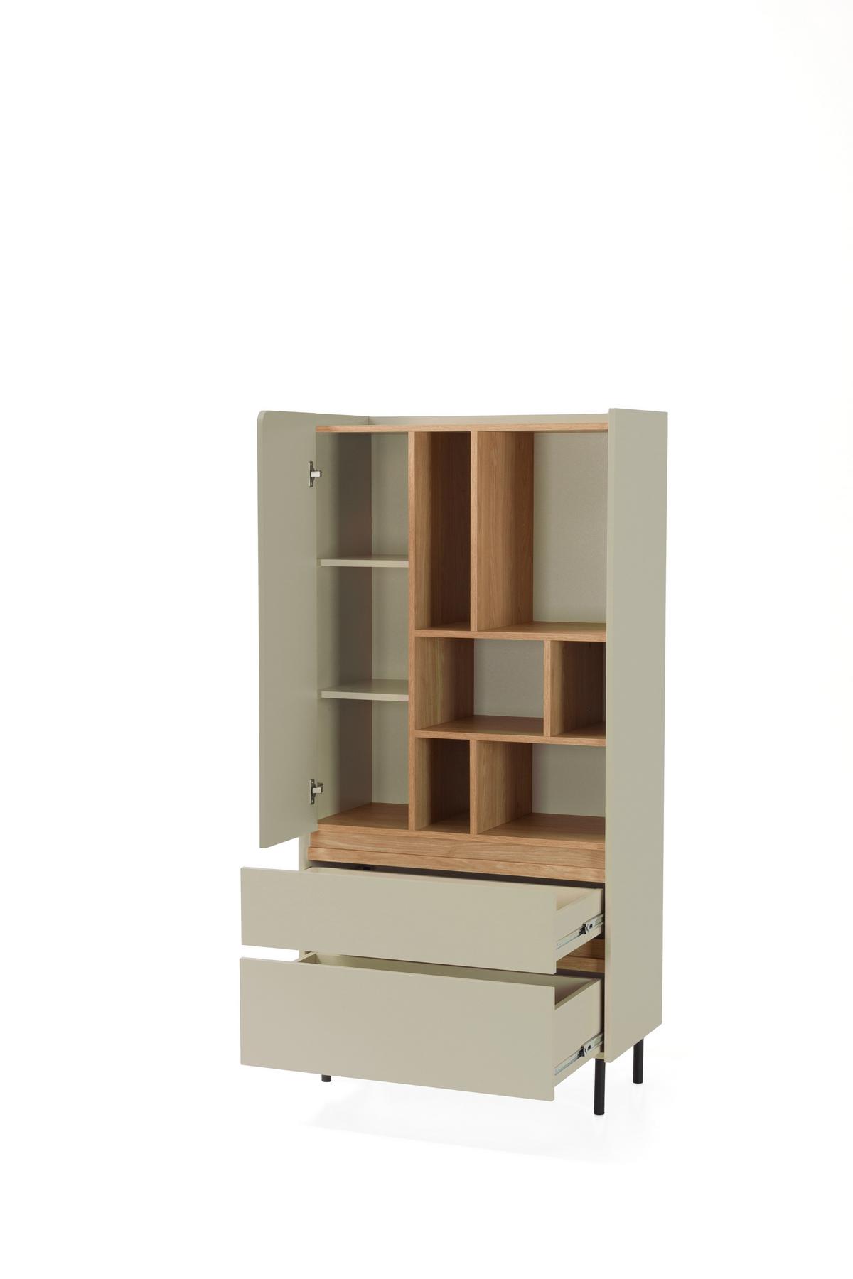 BÜCHERREGAL MURO 80x40x165 cm, Regal Eichefarben - Eichefarben, Holzwerkstoff (80/165/40cm) - MASSENO