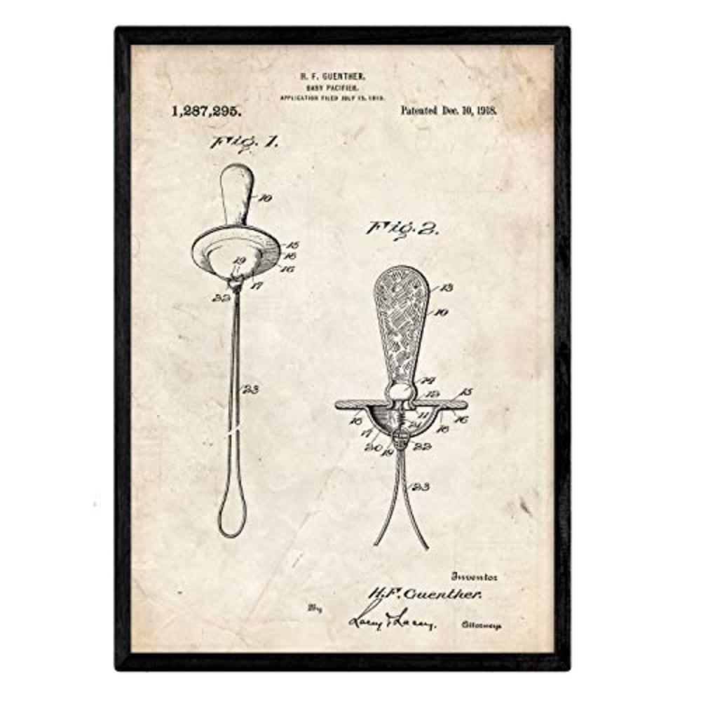 POSTER Vintage Patent – Pacifier A3 Rahmenlos - Klar, Papier (29.7/5/42cm) - Nacnic