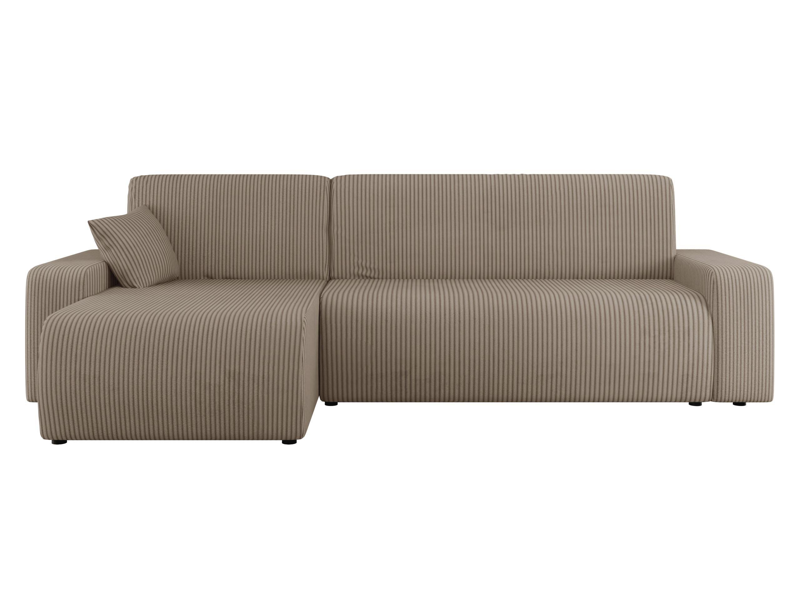 ECKSOFA Piano L Cord - Schwarz/Naturfarben, Holz/Kunststoff (244/145cm) - MIRJAN24