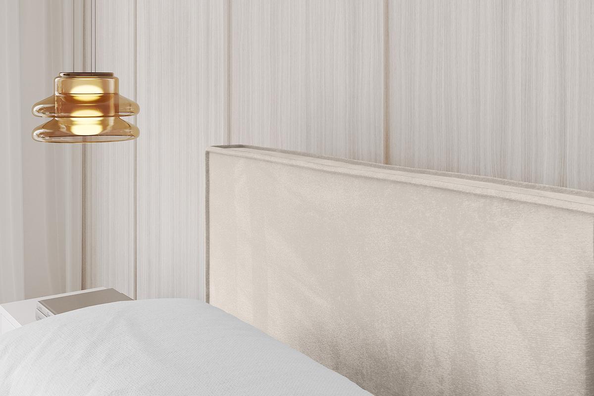 POLSTERBETT mit Bettkasten und Lattenrost, Bett mit Matratze H3/H4 - EMMI-V1 180x200 Beige - Beige, Holzwerkstoff/Textil (180/200cm) - ALTDECOR