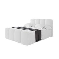BOXBETT mit Matratze H4 und Lattenrost - NINA-Z - 180x200 cm Quelle - Weiß - Weiß, Holzwerkstoff (180/200cm) - ALTDECOR