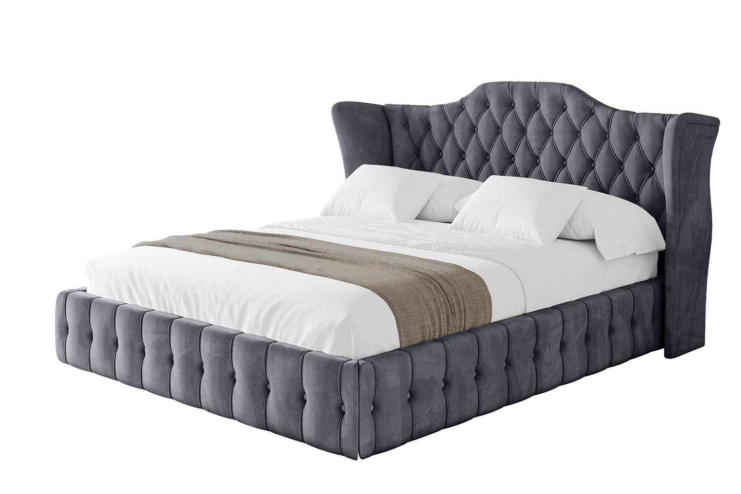 POLSTERBETT mit Bettkasten und Lattenrost, Boxbett ohne Matratze - MODY 180x200 Dunkelgrau - Dunkelgrau, Holzwerkstoff/Textil (180/200cm) - ALTDECOR