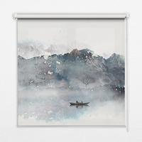 INNENROLLO - Fensterrollo - Rollo - 150x180 cm - Bemalte Berge - Grau, Kunststoff (150/180/0.5cm) - TULUP