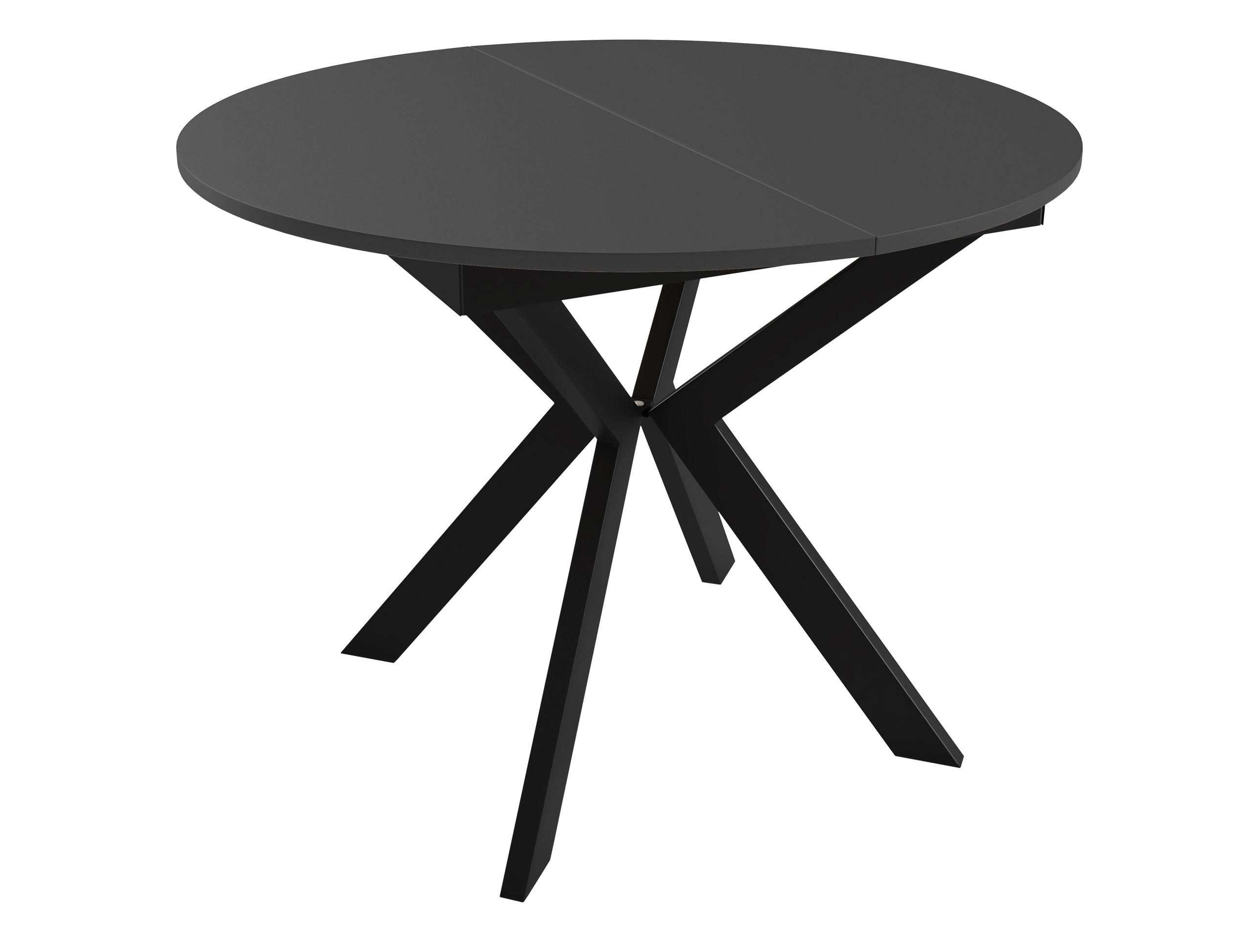 TISCH Leia 100 Ausziehbarer - Schwarz, Holzwerkstoff/Metall (100/100/76cm) - MIRJAN24