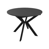 TISCH Leia 100 Ausziehbarer - Schwarz, Holzwerkstoff/Metall (100/100/76cm) - MIRJAN24