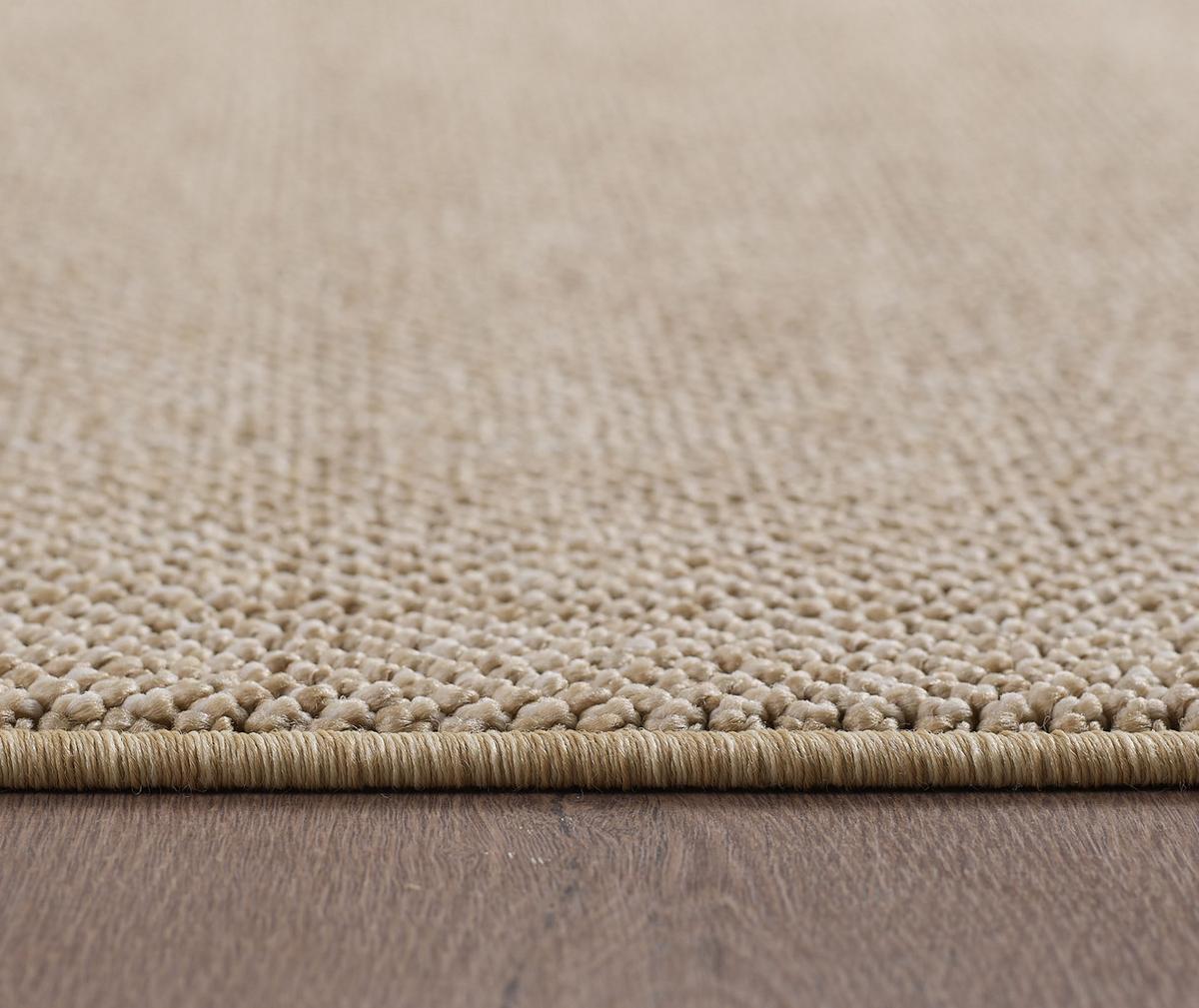TEPPICH Flachgewebe CIMA in Beige, einfarbig, 80 x 150 cm - Beige, Textil (150/80cm) - KADIMA DESIGN