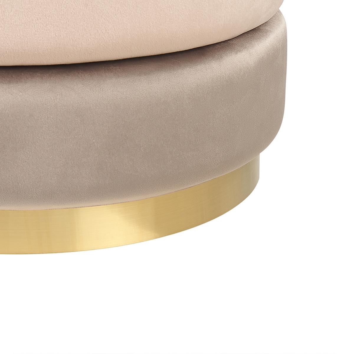 POUF Louin 48/48/41 cm - Beige, Textil (48/41/48cm) - Beliani