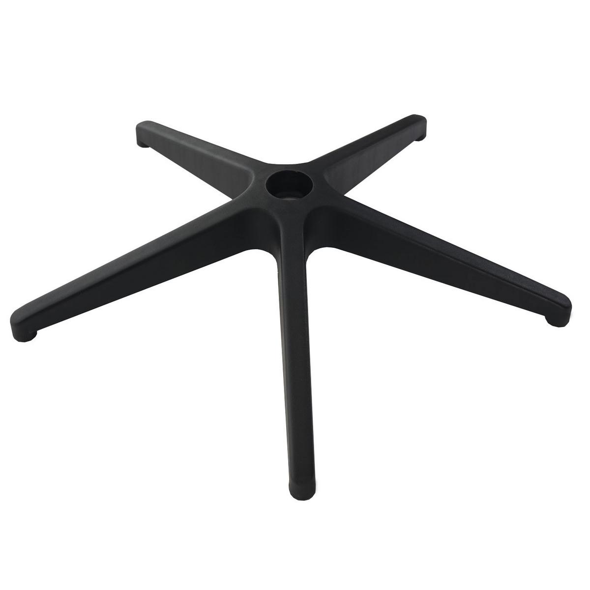 FUSSKREUZ 60CM LOCH Ø5CM Schwarz - Schwarz, Kunststoff (60/12/60cm) - MCW