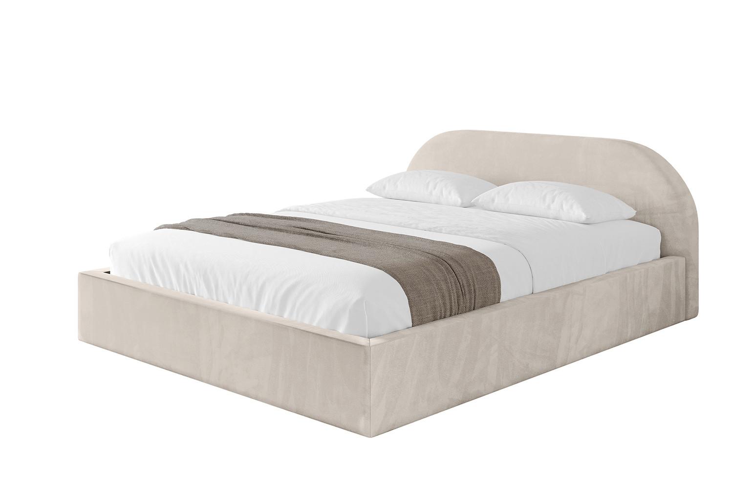 POLSTERBETT mit Bettkasten und Lattenrost, Boxbett ohne Matratze - TIVON-V1 180x200 Beige - Beige, Holzwerkstoff/Textil (180/200cm) - ALTDECOR