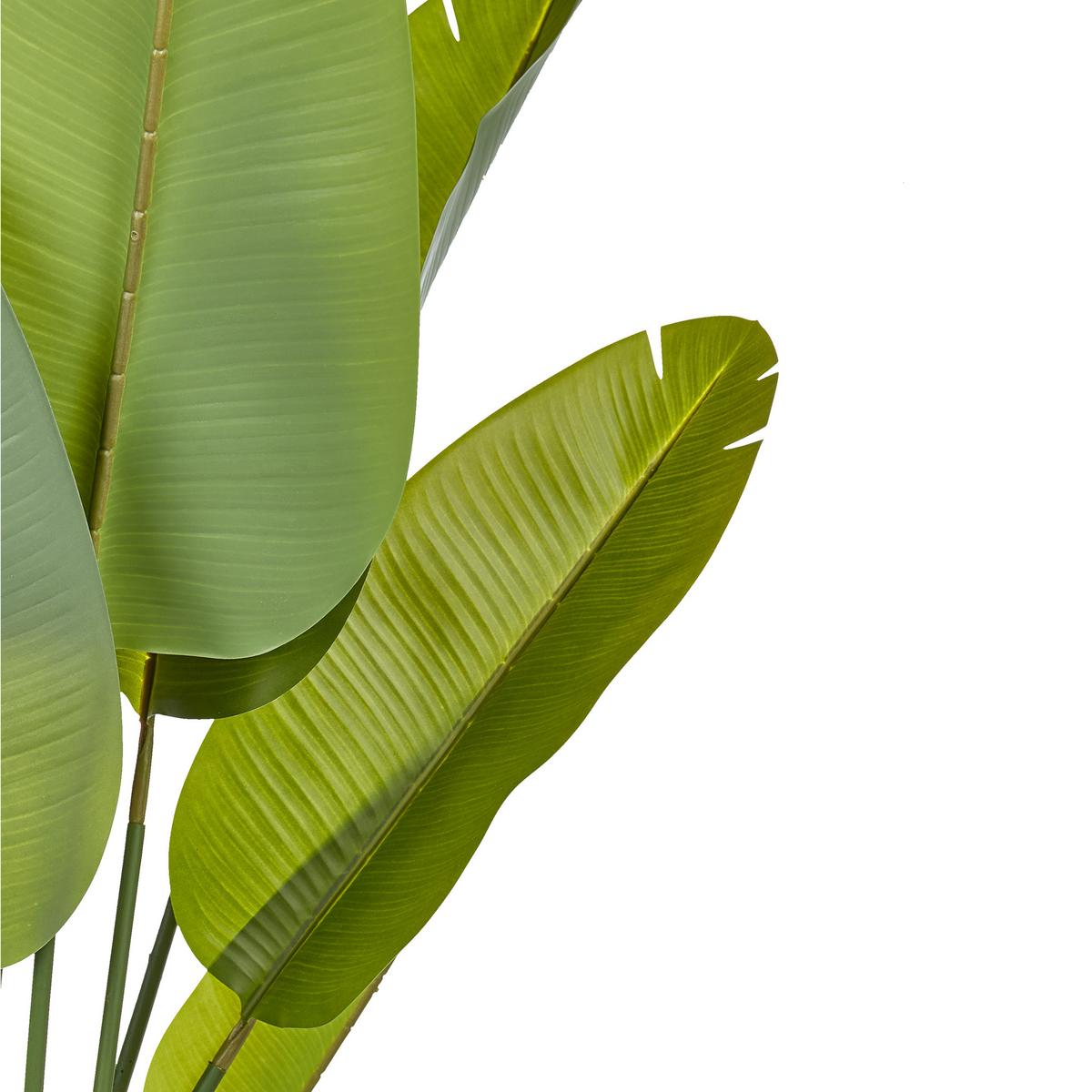 KUNSTPFLANZE im Blumentopf 187 cm Grün/Schwarz Banana Tree - Schwarz/Grün, Kunststoff (187cm) - Beliani