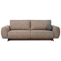 SCHLAFSOFA Vito 3-Sitzer mit Bettkasten, DL-System, Chenille-Stoff, Braun - Schwarz/Braun, Textil (256/90/99cm) - Beautysofa