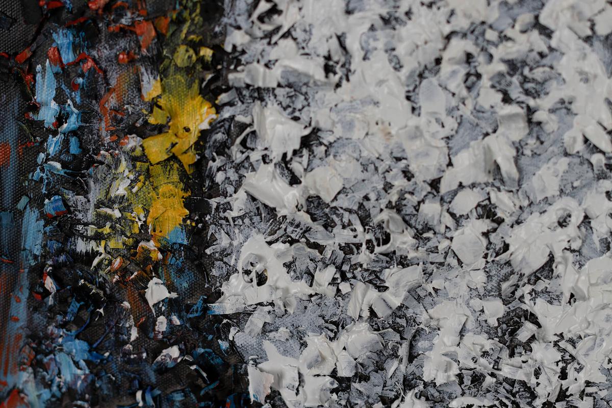 ACRYLBILD HANDGEMALT 90/60 cm - Schwarz, Holz/Textil (90/60cm) - KUNSTLOFT