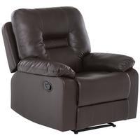 SESSEL Kunstleder braun verstellbar Bergen - Braun, Kunststoff (85/101/74cm) - Beliani