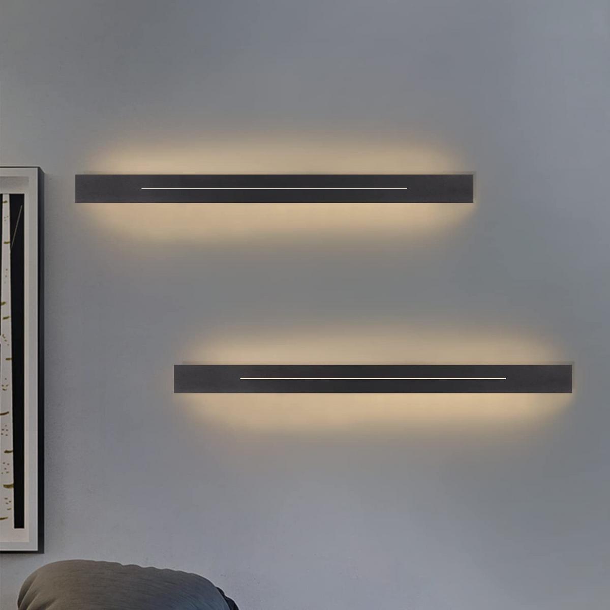 LED WANDLEUCHTE Raum - Schwarz, Metall (5/4/60cm) - Nettlife
